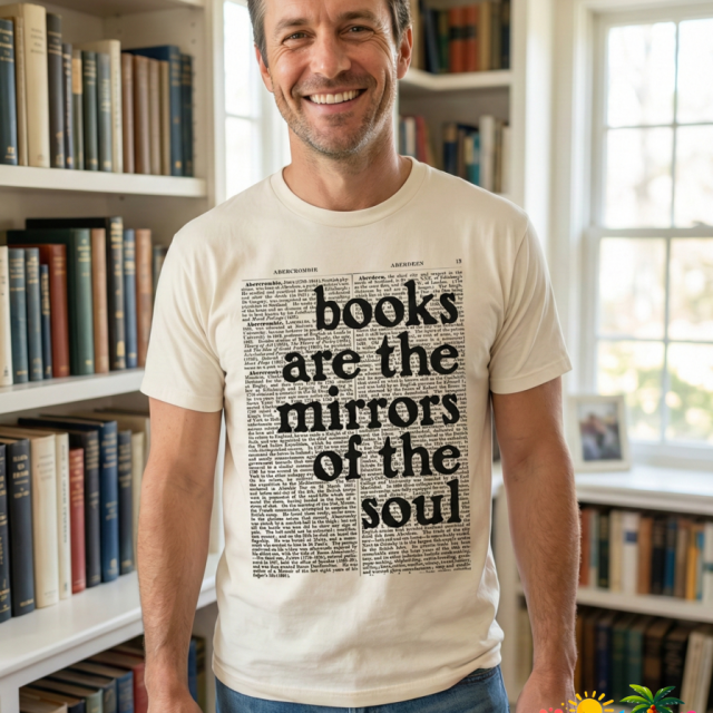 Book reading mid age man - tshirt design for buy online by funday.lk (5)