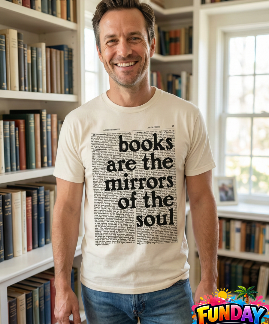 Book reading mid age man - tshirt design for buy online by funday.lk (5)