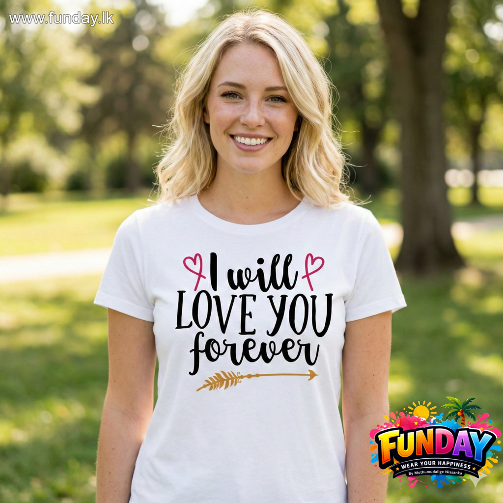 Valentine tshirt ideas by Funday.lk website Buy online Sri Lanka totally free